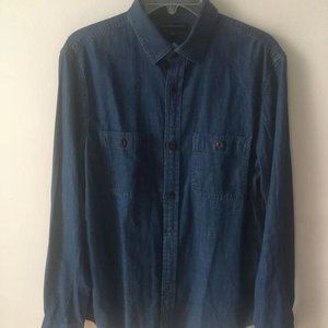banana republic Slim Cotton-Hemp Denim Shirt Jacke